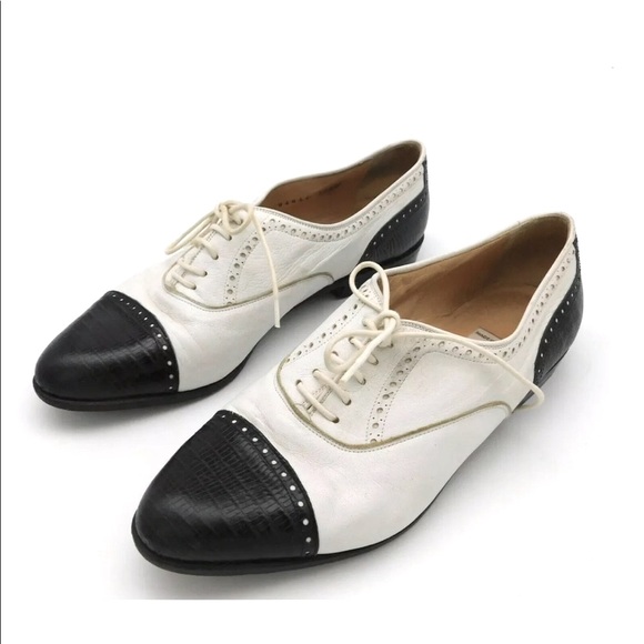 VTG Lario 1898 Leather Two Tone Oxfords - Picture 1 of 10